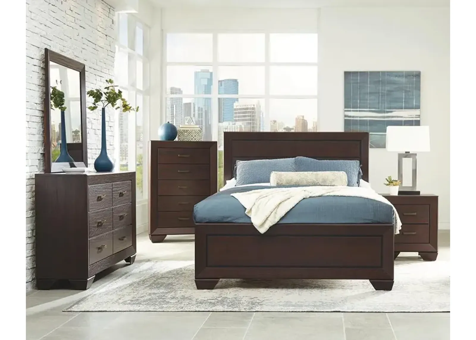 Coaster Kauffman Wood California King Panel Bed Dark Cocoa