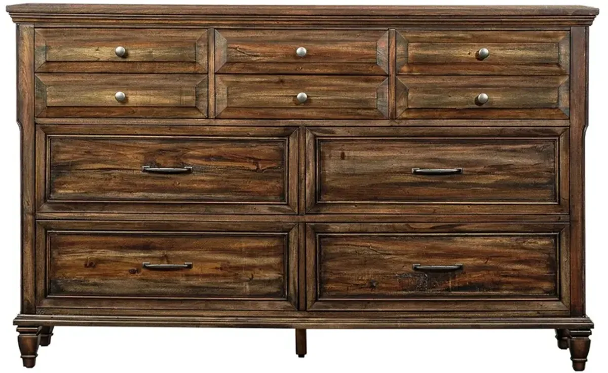 Coaster Avenue 8-Drawer Dresser Weathered Burnished Brown