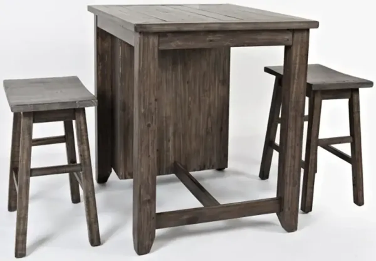Jofran Madison County 3-Piece Counter Set Barnwood