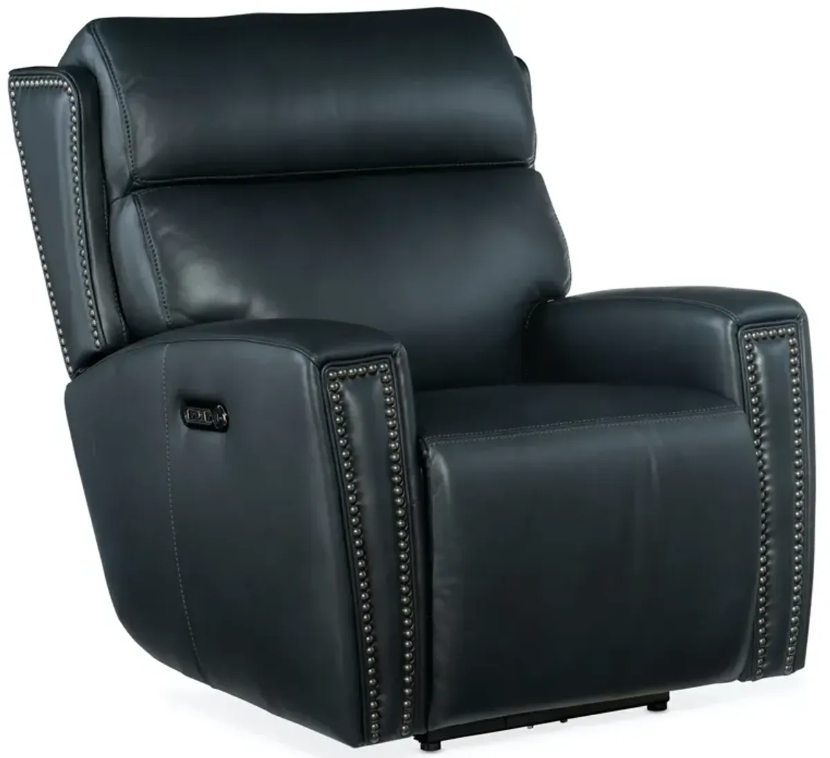 Hooker Furniture Ruthe Salvo Denim Zero Gravity Power Leather Recliner with Power Headrest