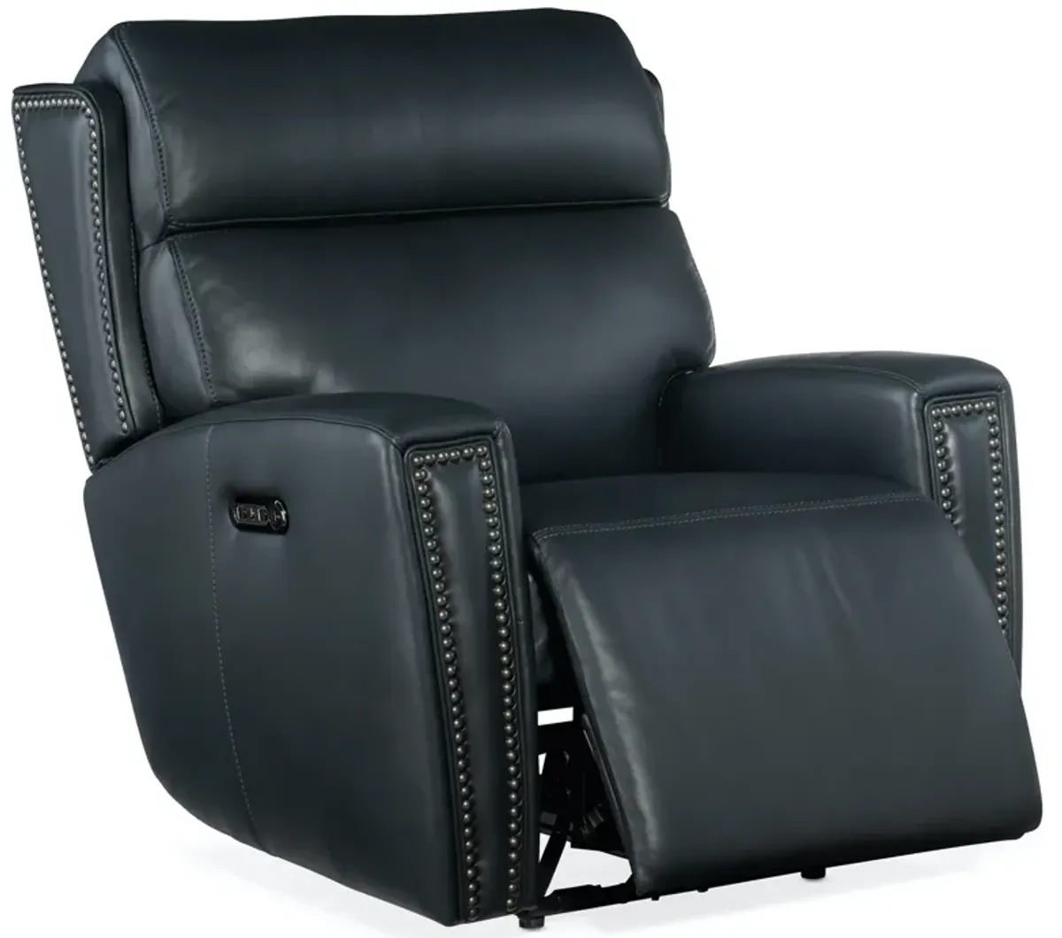 Hooker Furniture Ruthe Salvo Denim Zero Gravity Power Leather Recliner with Power Headrest