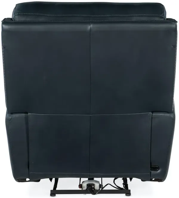 Hooker Furniture Ruthe Salvo Denim Zero Gravity Power Leather Recliner with Power Headrest