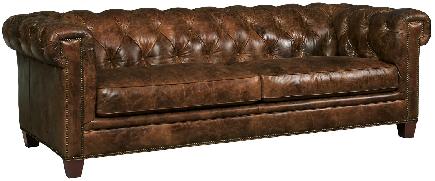 CHESTER LEATHER STATIONARY SOFA