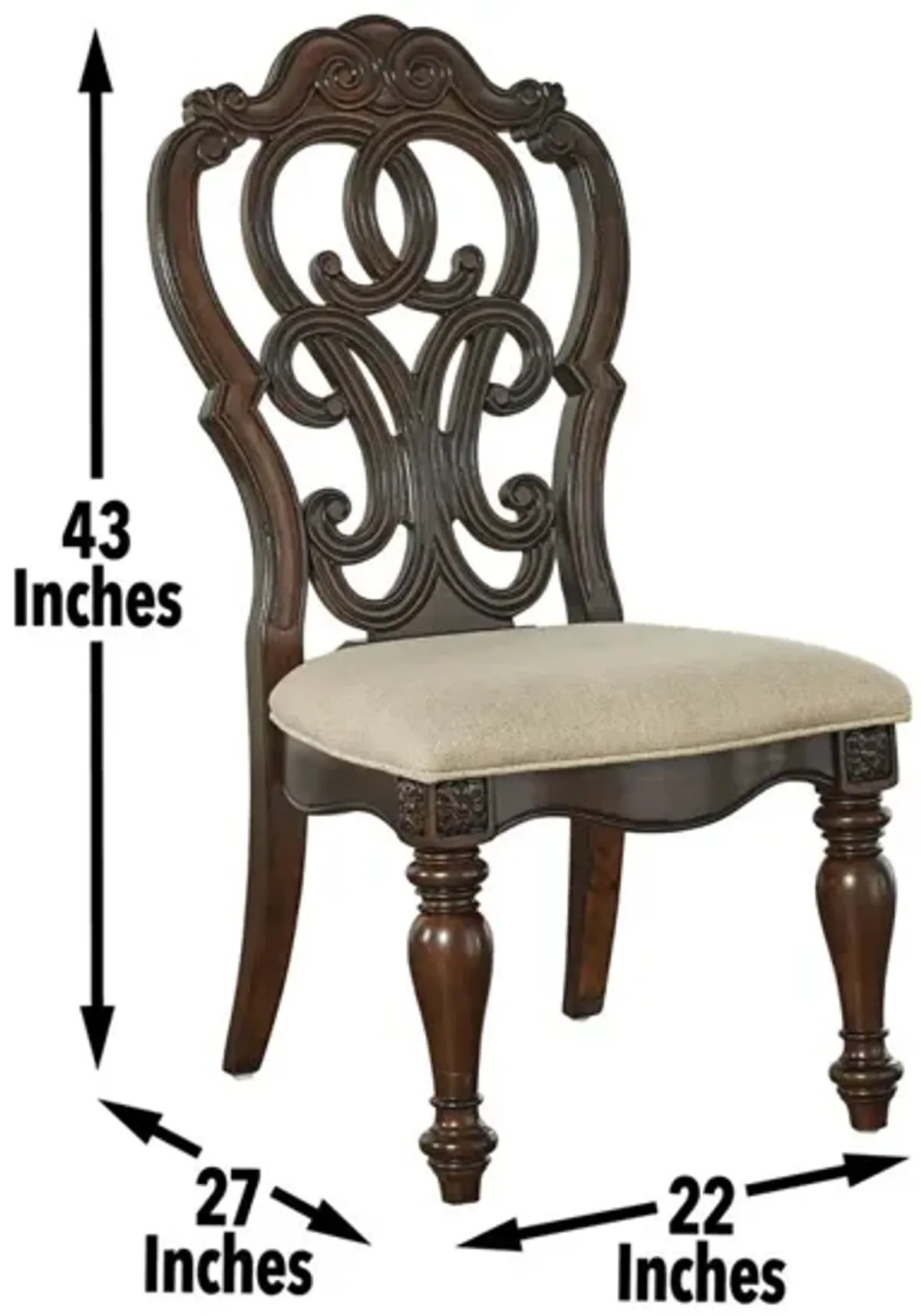 Steve Silver Royale Warm Pecan Side Chair