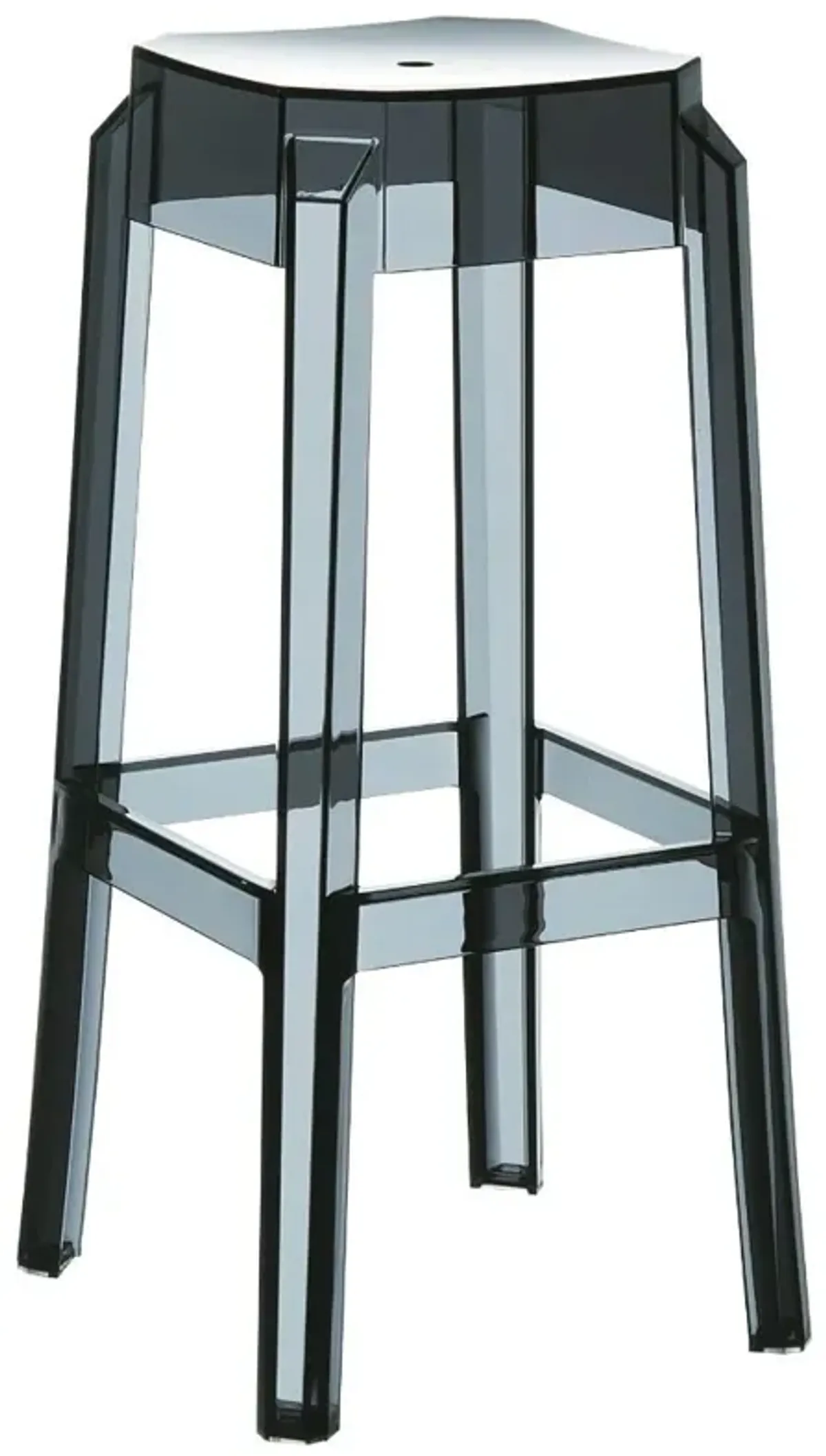 Compamia Fox Polycarbonate Bar Stool Transparent Black