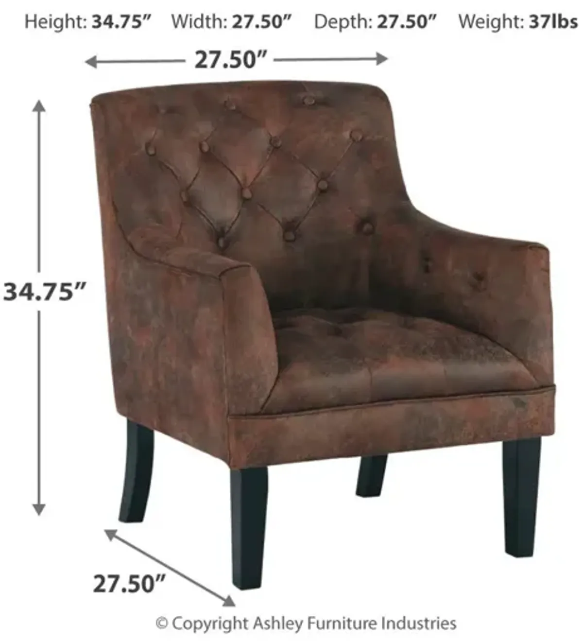 Ashley Drakelle Mahogany Accent Armchair