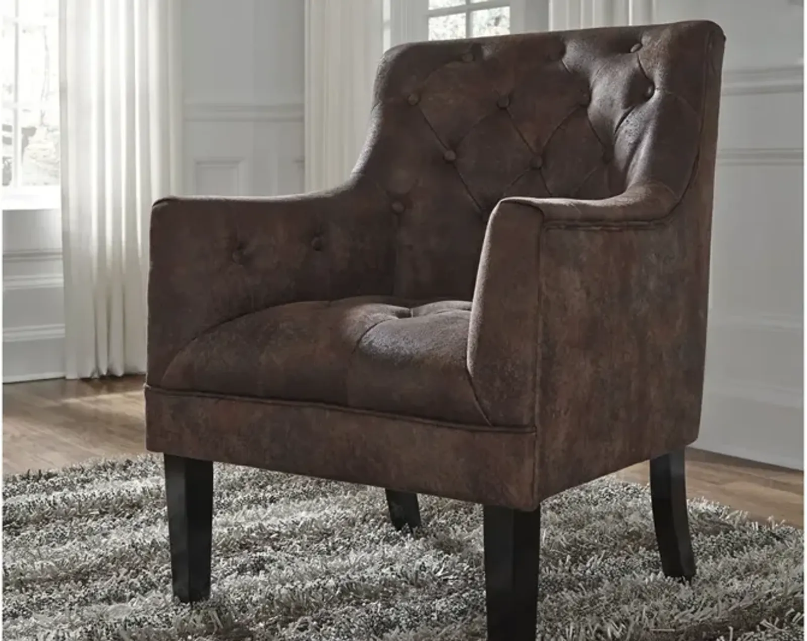 Ashley Drakelle Mahogany Accent Armchair