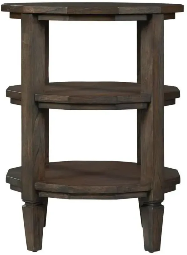 Hekman Vintage Cornerstone Three-Tiered Octagonal Side Table