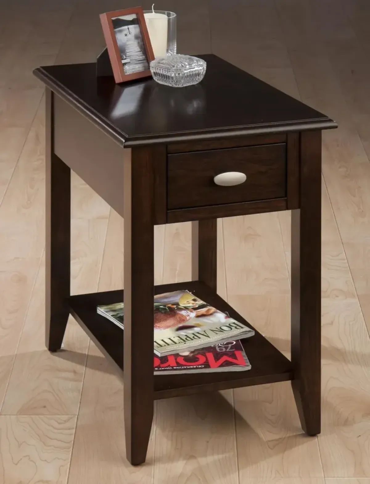 Jofran Merlot Chairside Table