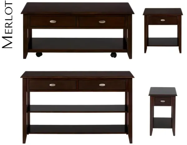 Jofran Merlot Chairside Table