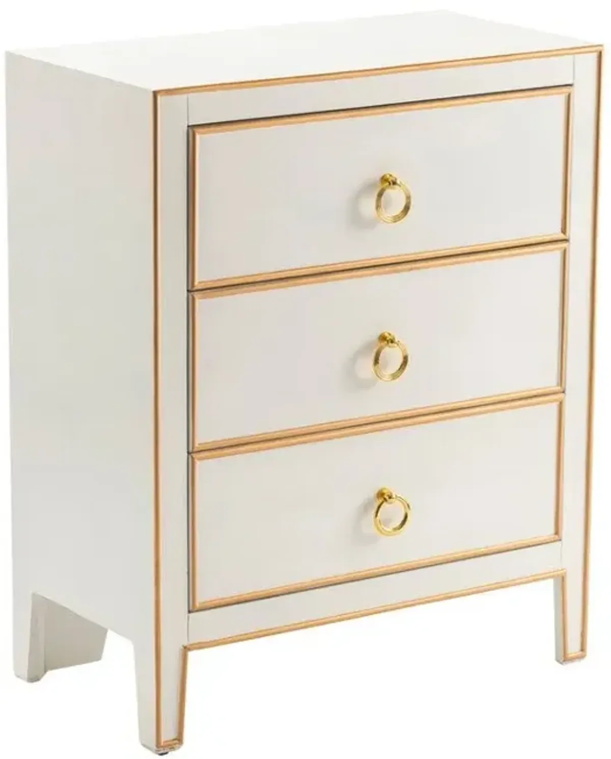 Crestview Phoebe White & Gold Chest