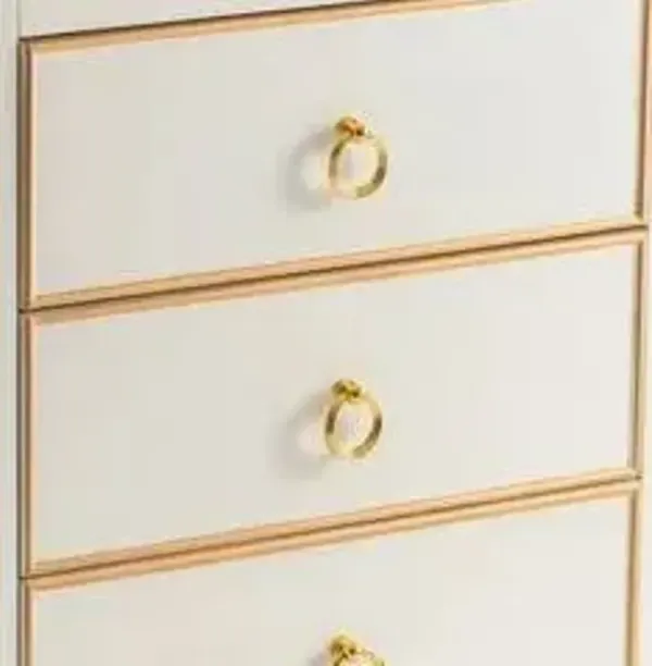 Crestview Phoebe White & Gold Chest