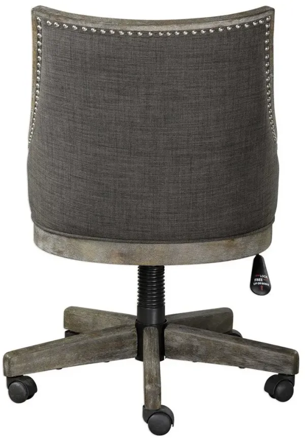 Uttermost Aidrian Heavy Gray Desk Chair