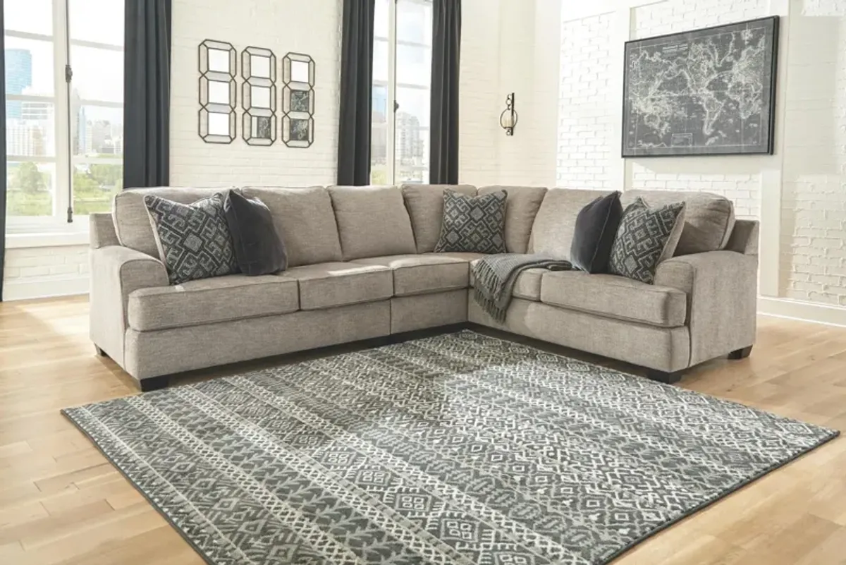 Ashley Bovarian 3-Piece Sectional Modern Farmhouse Stone