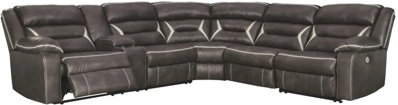 KINCORD 4-PIECE POWER RECLINING SECTIONAL MIDNIGHT SIGNATURE DESIGN