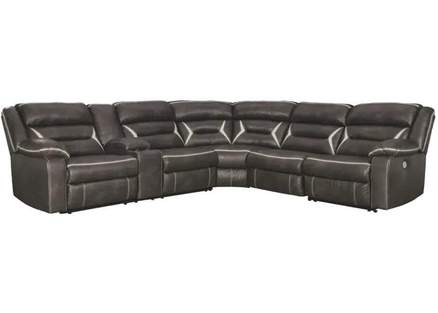 KINCORD 4-PIECE POWER RECLINING SECTIONAL MIDNIGHT SIGNATURE DESIGN