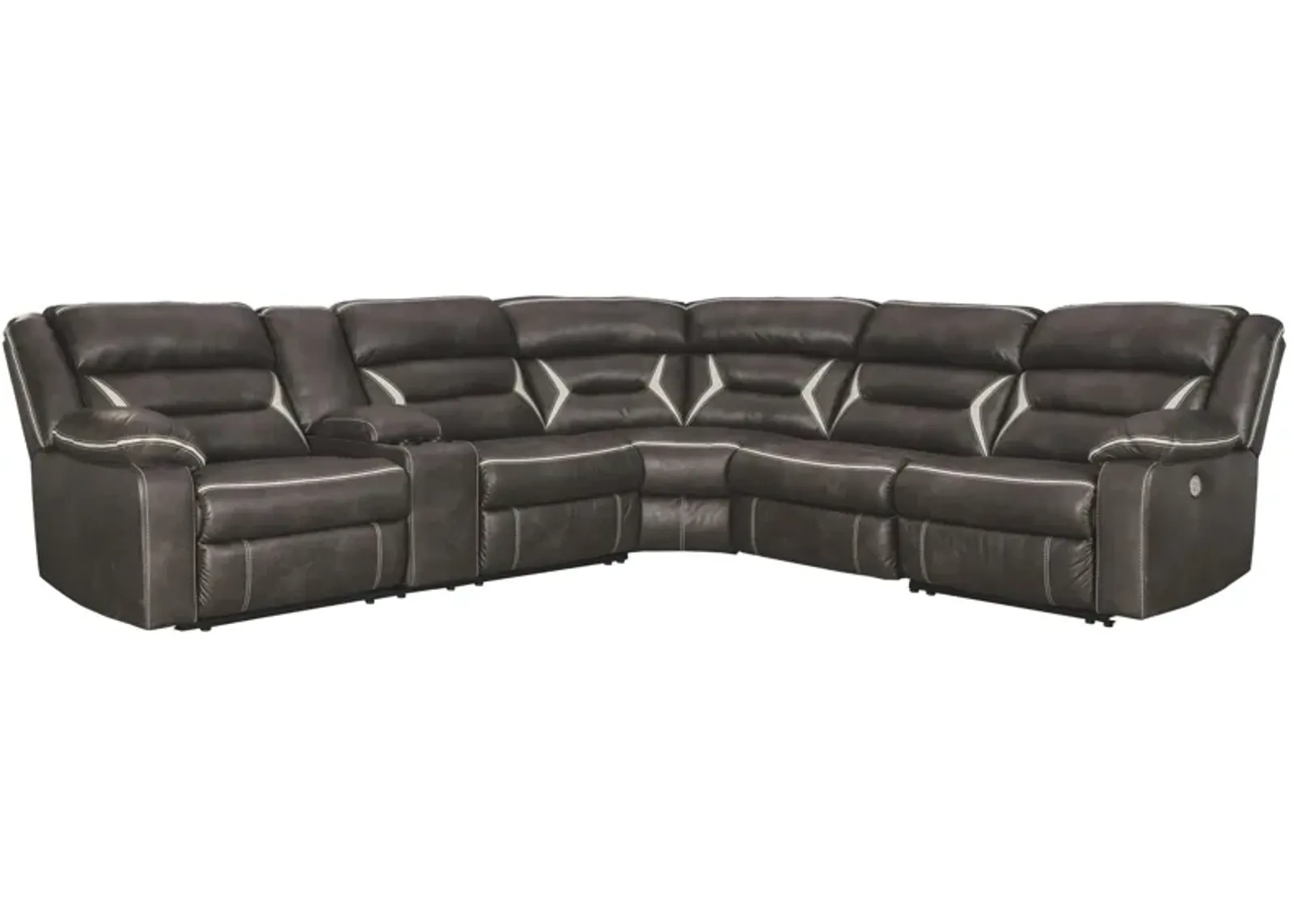 Ashley Kincord 4-Piece Power Reclining Sectional Right-Arm Facing Midnight