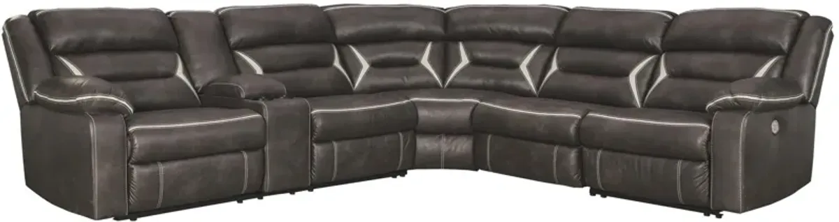 Ashley Kincord 4-Piece Power Reclining Sectional Right-Arm Facing Midnight