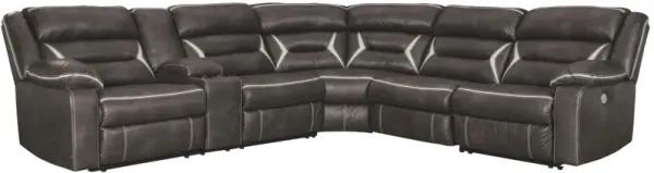 Ashley Kincord 4-Piece Power Reclining Sectional Right-Arm Facing Midnight