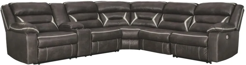 KINCORD 4-PIECE POWER RECLINING SECTIONAL MIDNIGHT SIGNATURE DESIGN