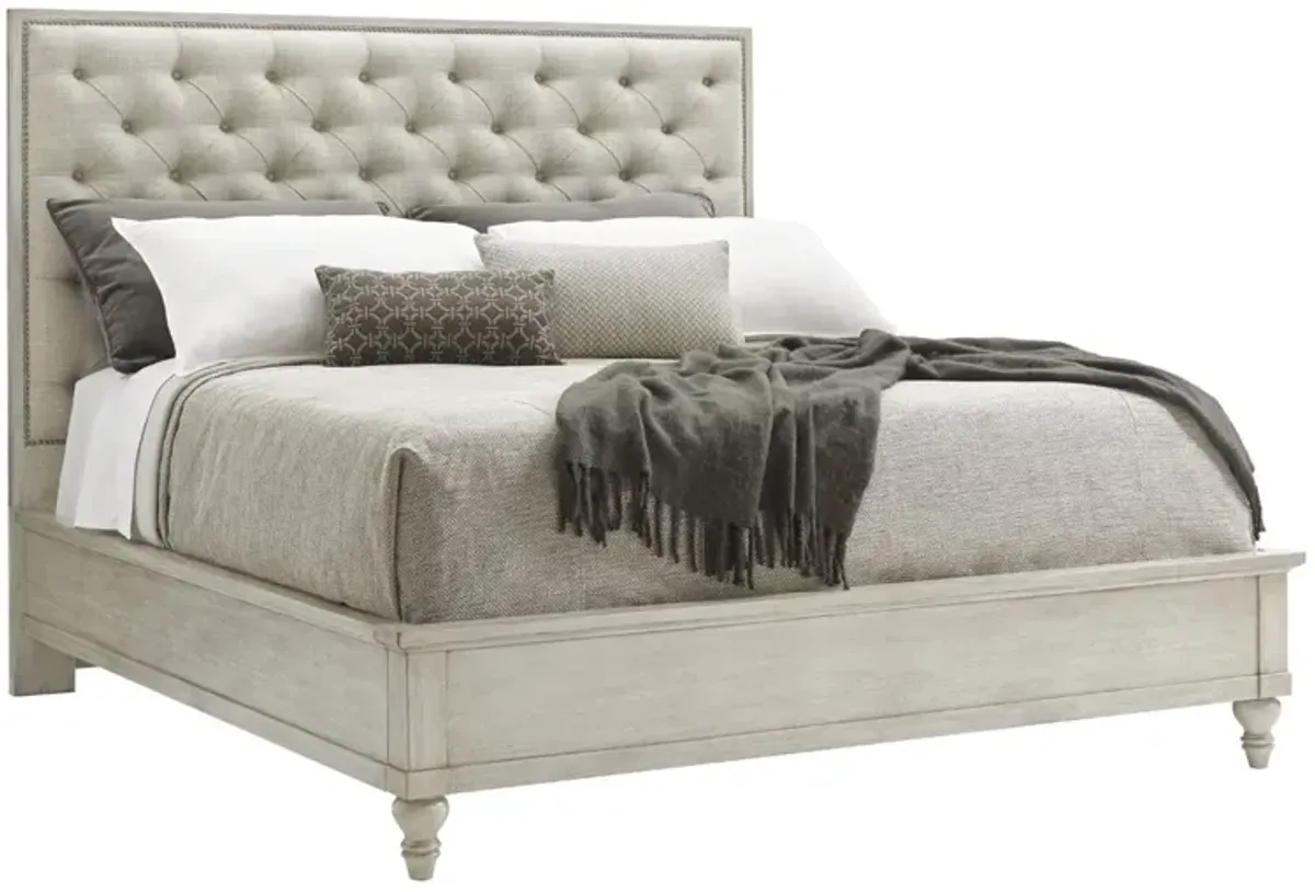 SAG HARBOR TUFTED UPHOLSTERED BED 5/0 QUEEN OYSTER BAY