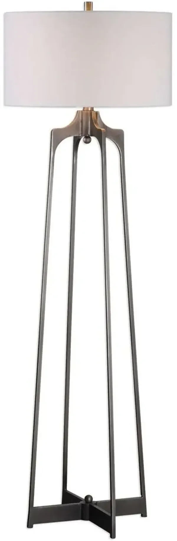 Uttermost Adrian Aged Gun Metal Floor Lamp
