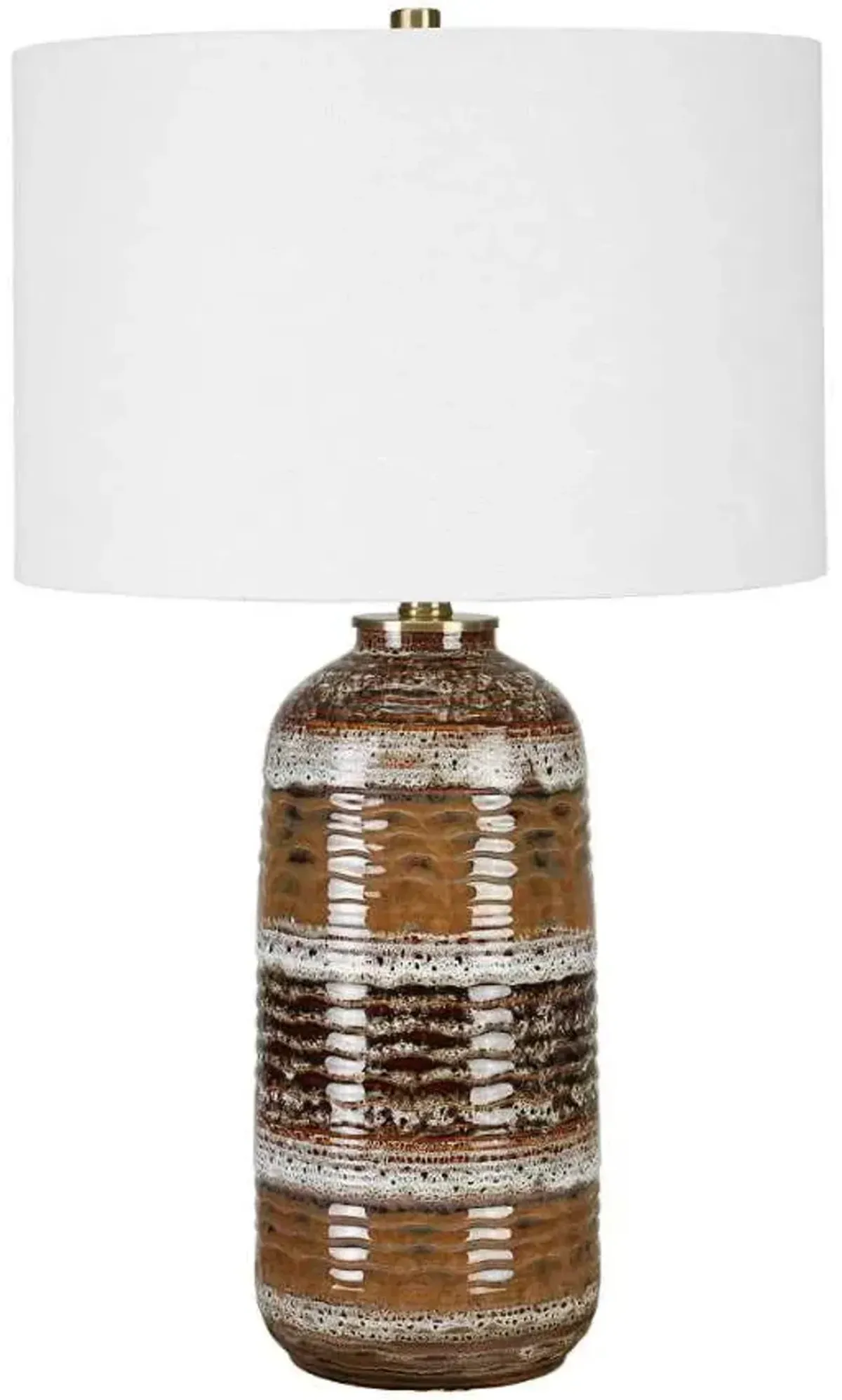 Uttermost Roan Charcoal/Natural/Taupe/White Artisian Table Lamp