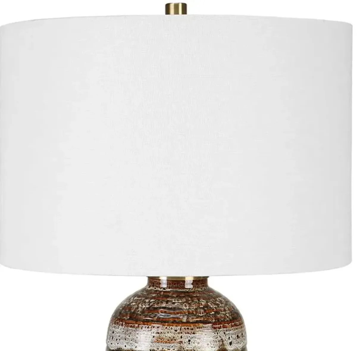 Uttermost Roan Charcoal/Natural/Taupe/White Artisian Table Lamp