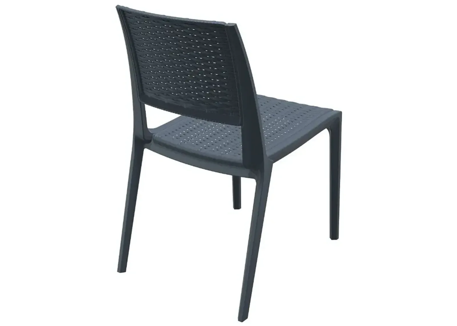 Compamia Verona Resin Wickerlook Dining Chair Dark Gray