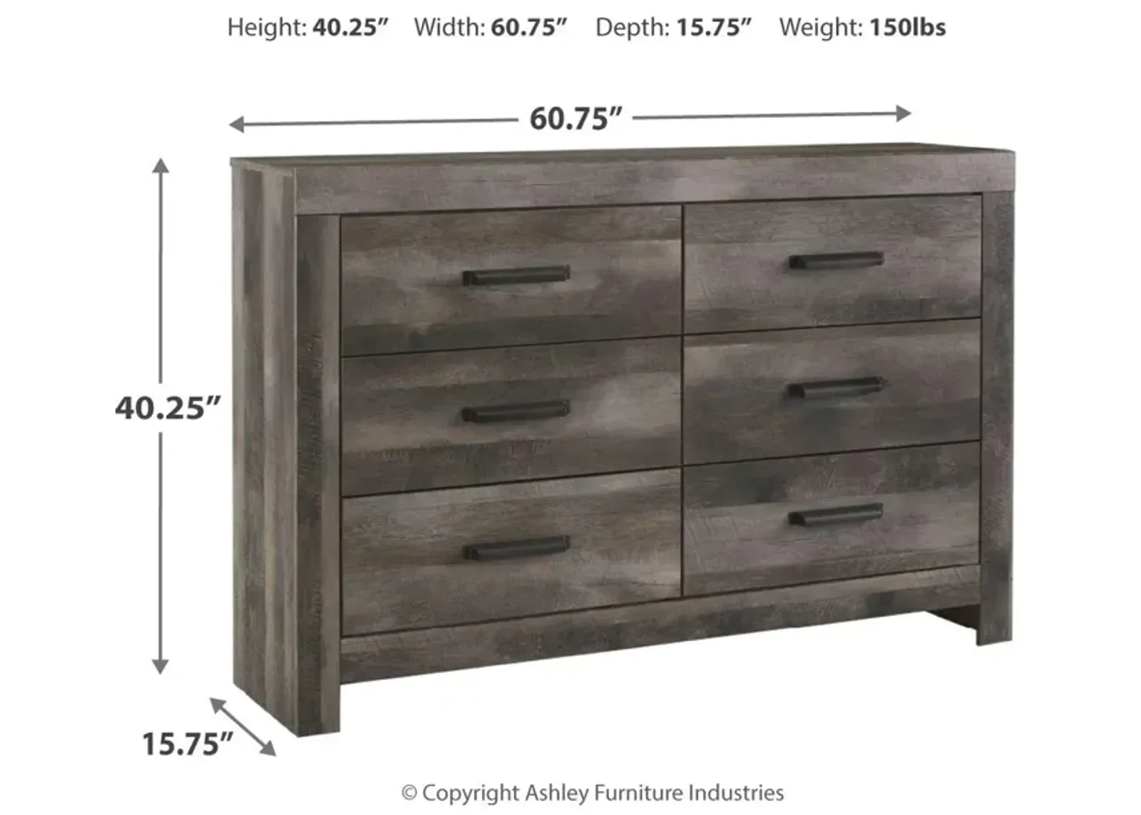 Ashley Wynnlow Gray Dresser