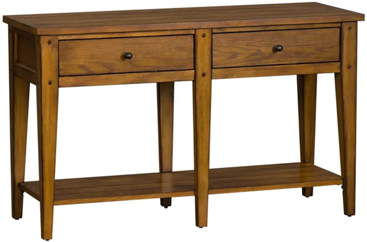 Liberty Furniture Occasional Oak Sofa Table Lake House