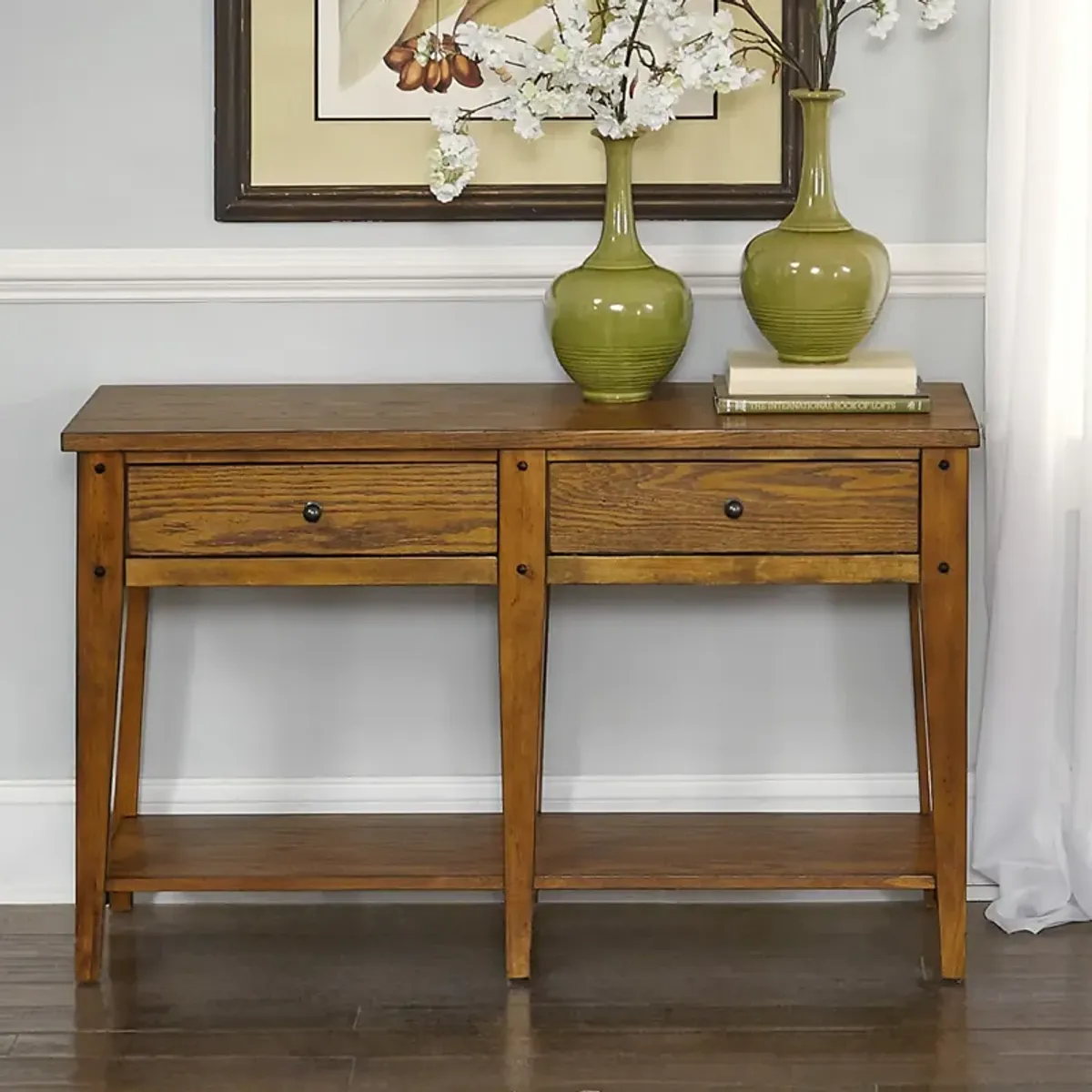 Liberty Furniture Occasional Oak Sofa Table Lake House