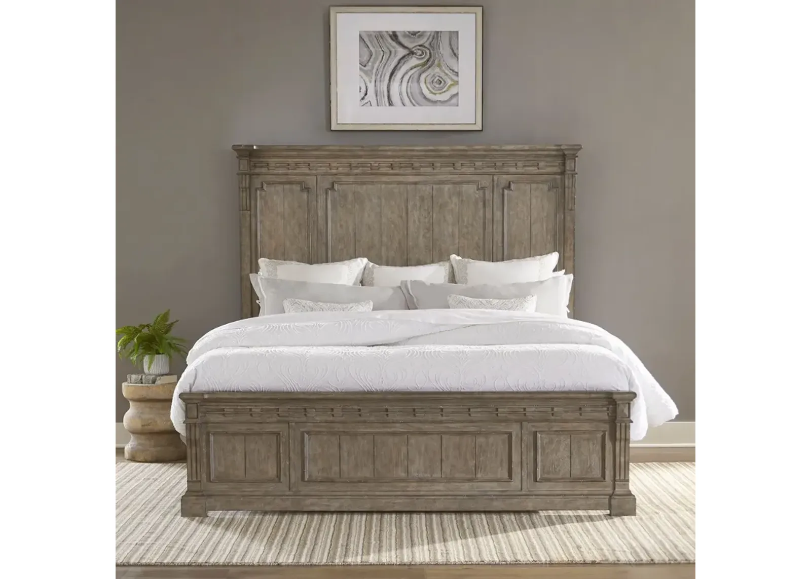 Liberty Furniture Town & Country Dusty Taupe Queen Panel Bed