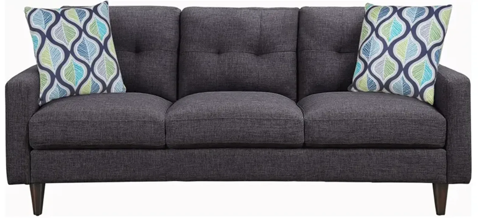 Coaster Watsonville Upholstered Track Arm Tufted Sofa Grey