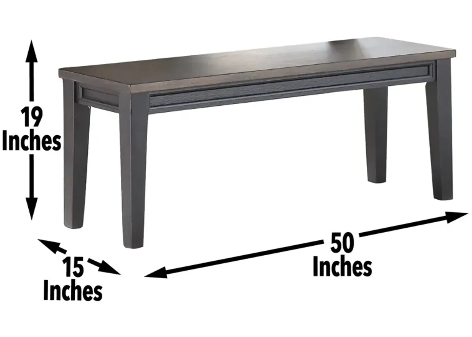 Steve Silver Raven Noir Two-Tone Bench