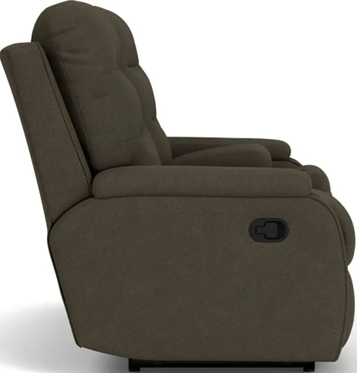 Flexsteel Kerrie Pewter Reclining Loveseat with Console