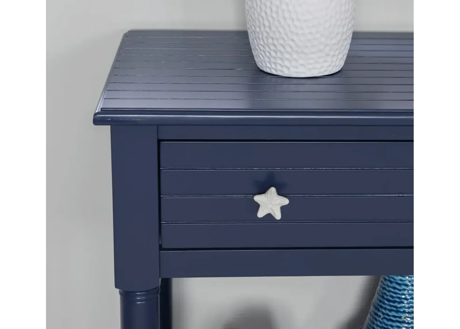 Linon Seaboard Accent Table Navy