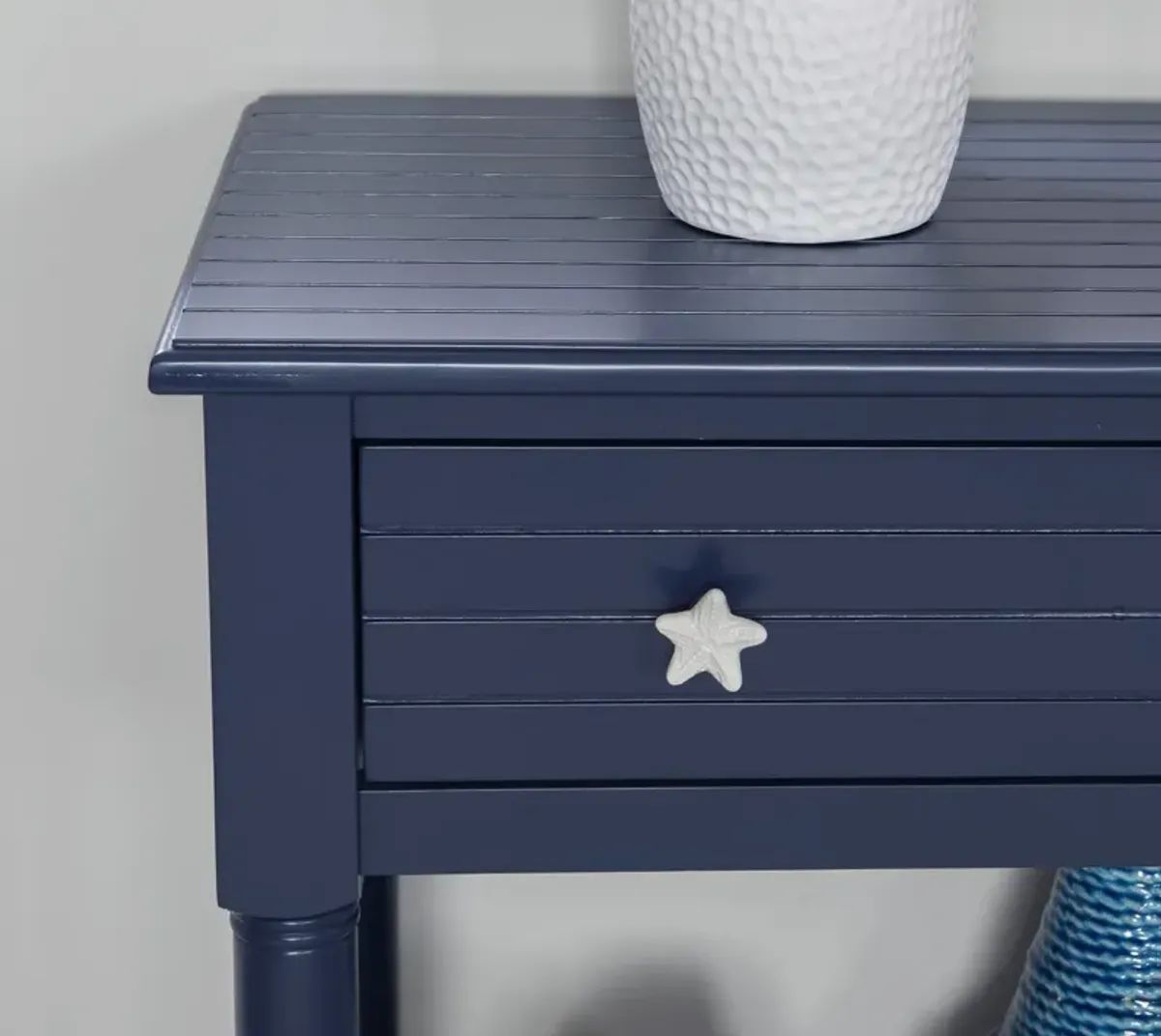 Linon Seaboard Accent Table Navy