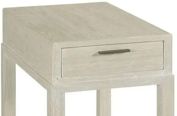 Hammary Reclamation Place White Sand Chairside Table