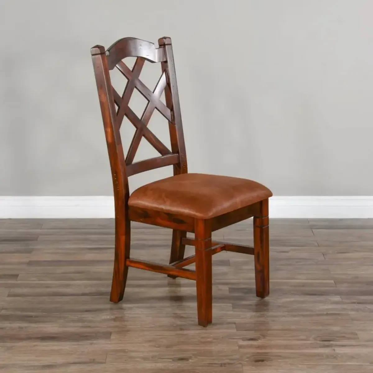 Sunny Designs Santa Fe Dark Chocolate Double Crossback Dining Chair