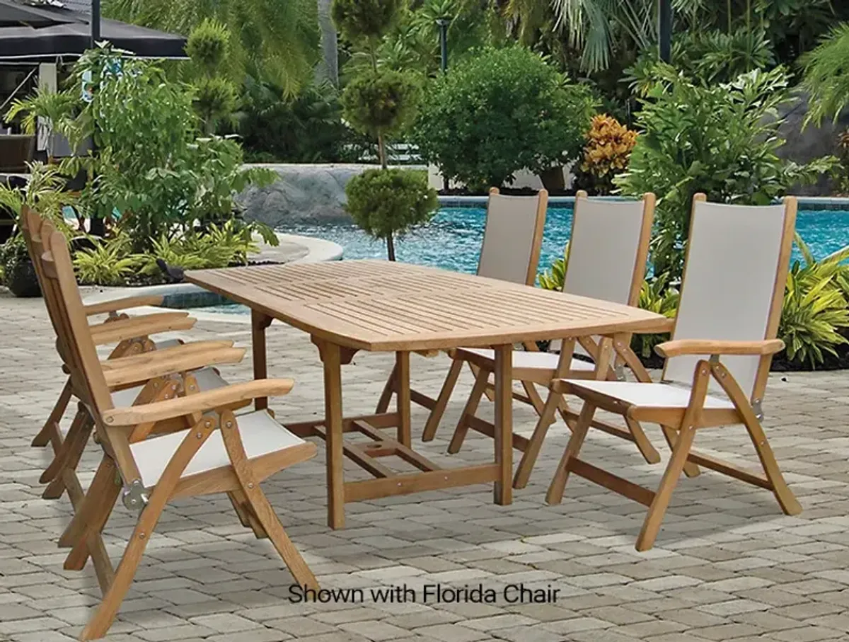 Royal Teak Outdoor Family Medium Rectangular Expansion Dining Table