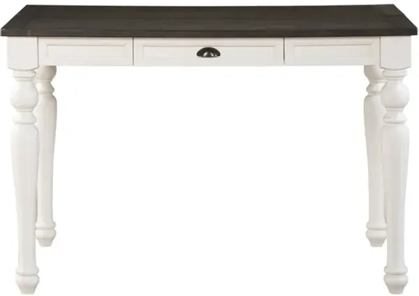 Steve Silver Joanna Two-Tone Counter-Height Table With 18-Inch Leaf In Ivory & Mocha