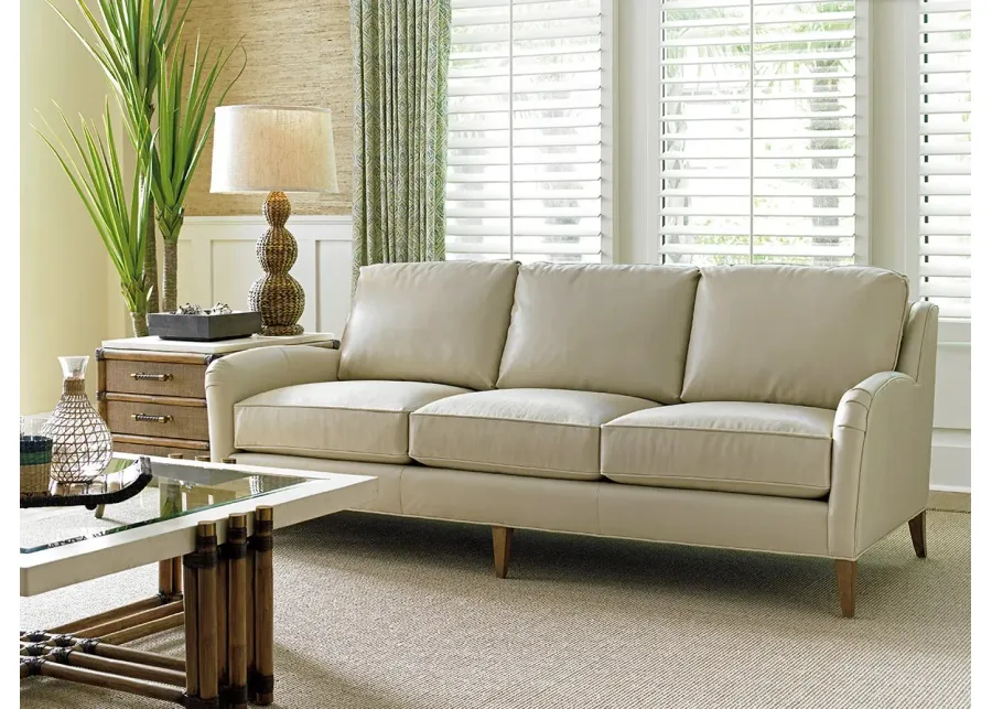 COCONUT GROVE LEATHER SOFA TWIN PALMS