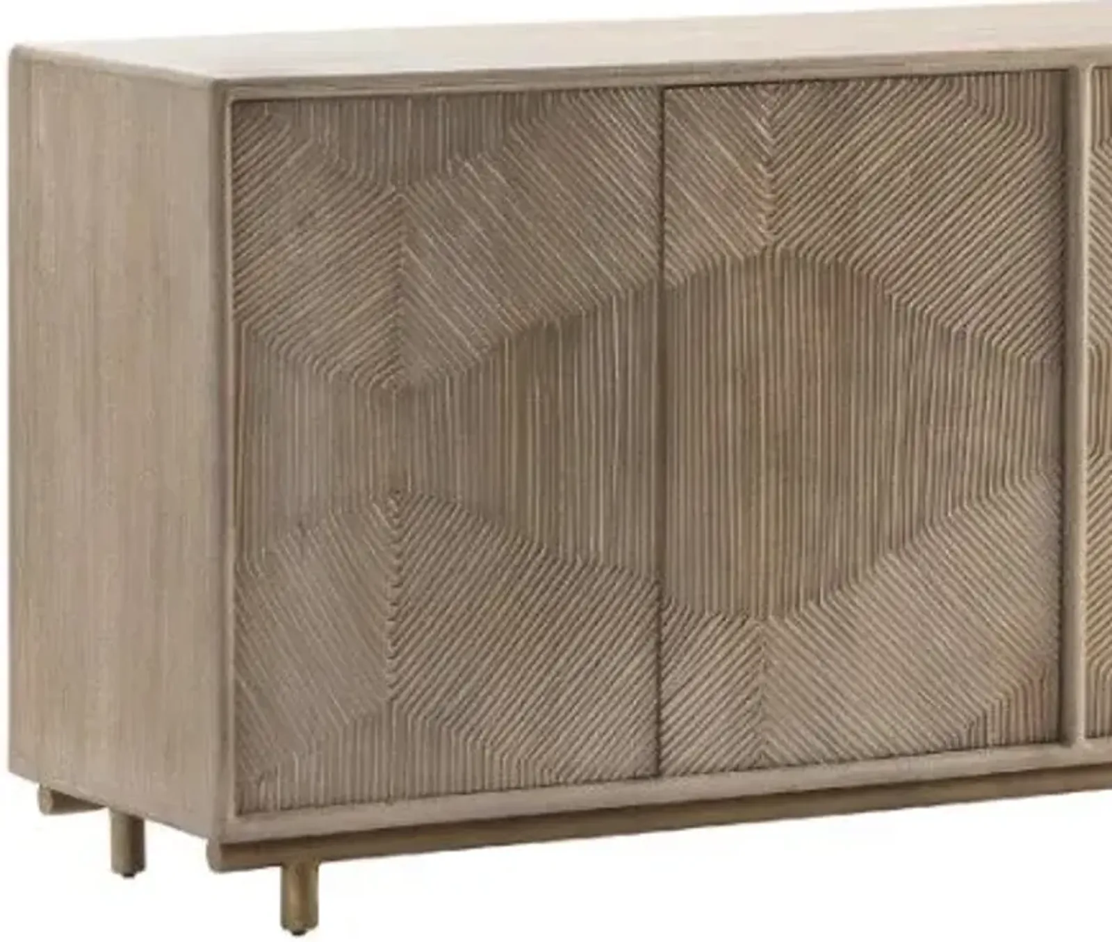 Crestview Bengal Manor White Wash Sideboard