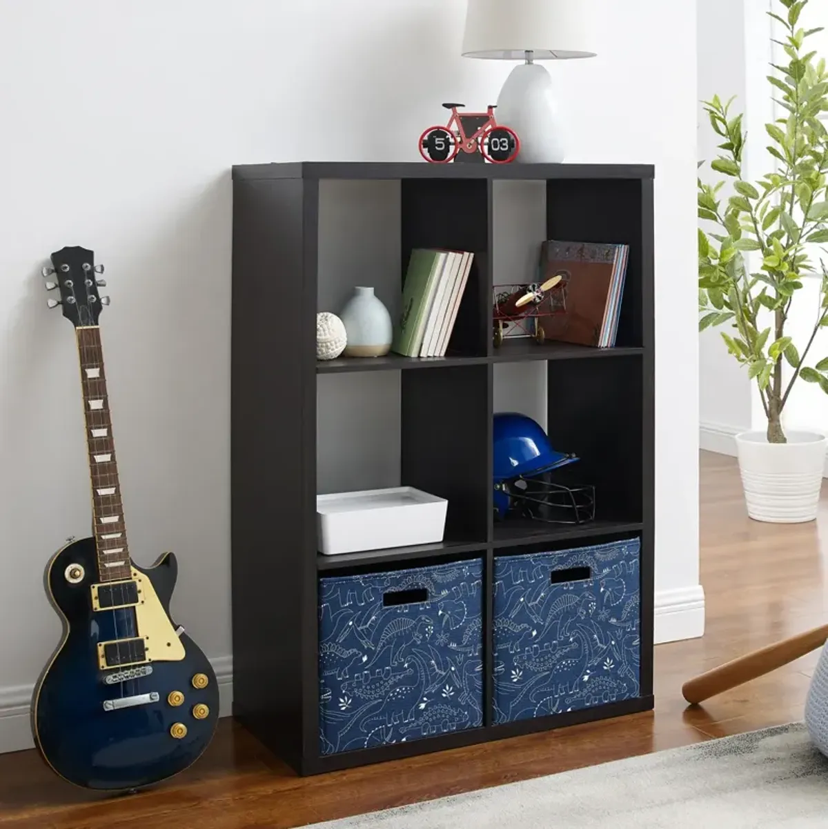 Linon Galli 6 Cubby Storage Cabinet Espresso