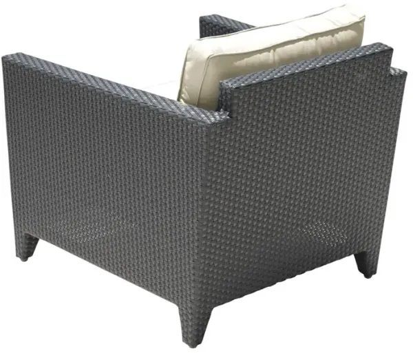 PANAMA JACK ONYX LOUNGE CHAIR W/OUTDOOR OFF-WHITE FABRIC