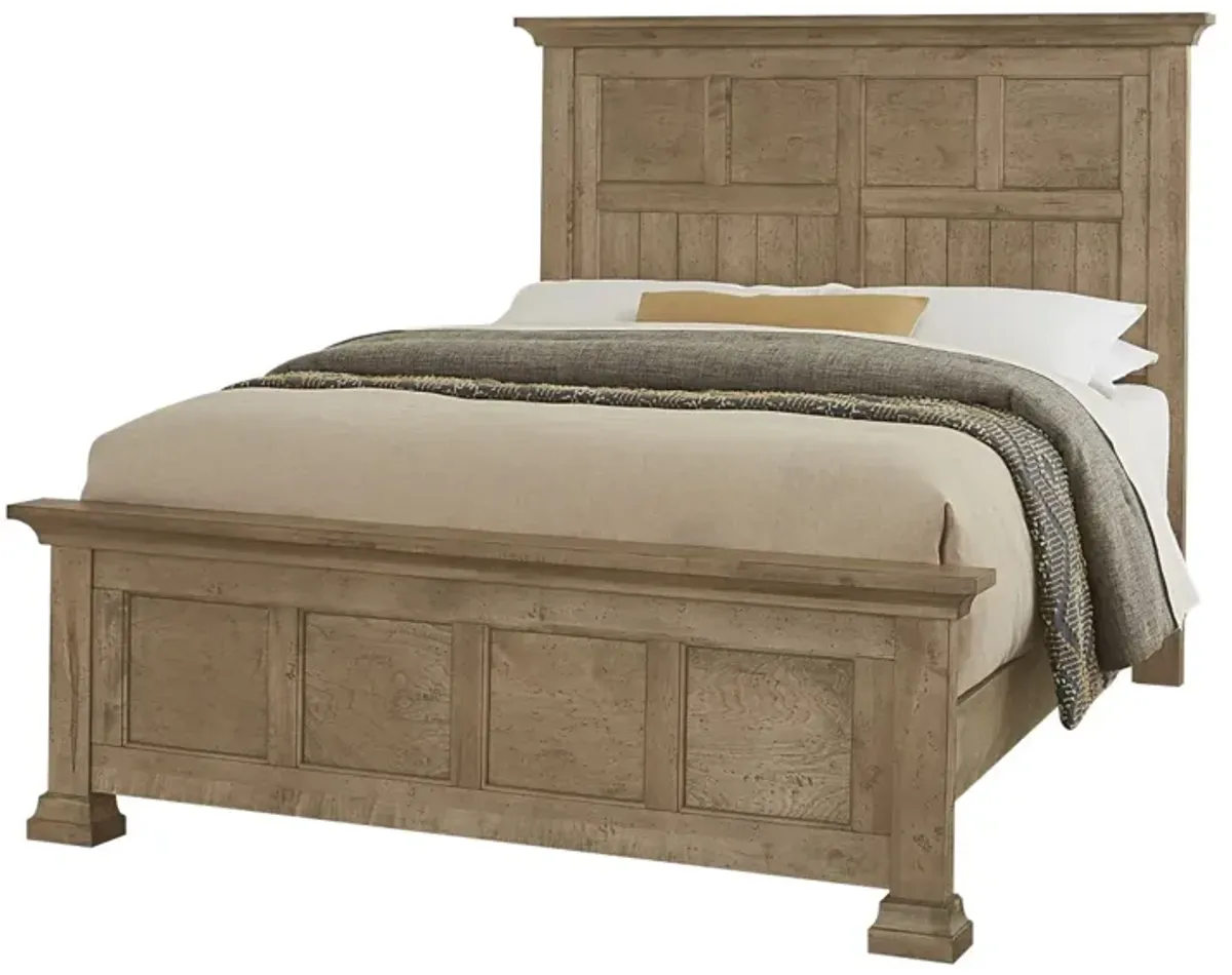 Vaughan-Bassett Carlisle Warm Natural Window Pane Queen Headboard