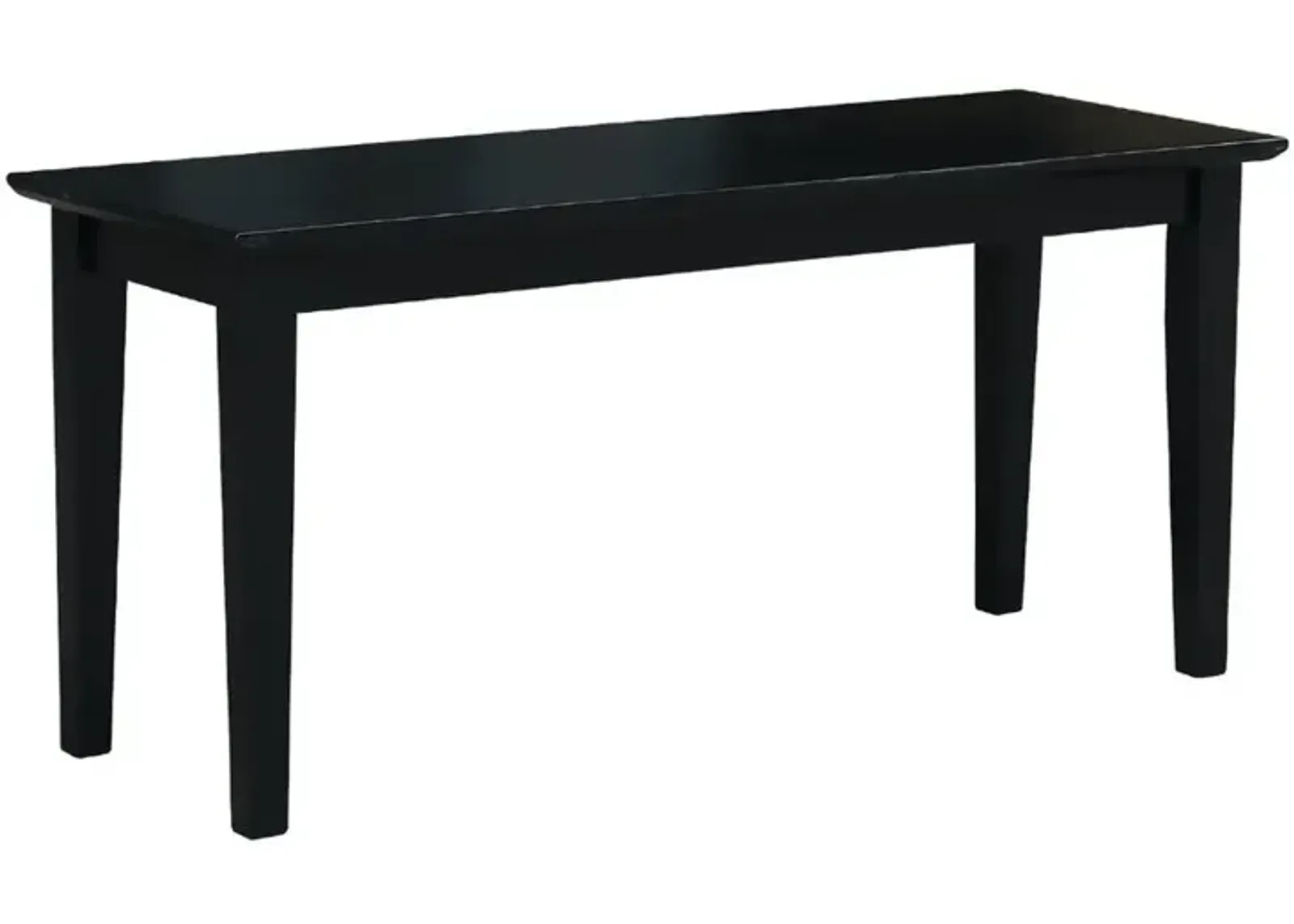 John Thomas Dining Essentials Shaker Bench in Black