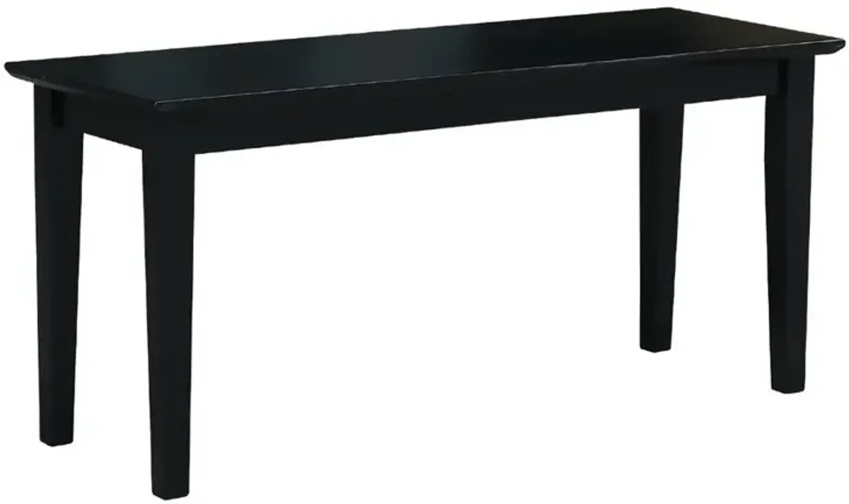 John Thomas Dining Essentials Shaker Bench in Black