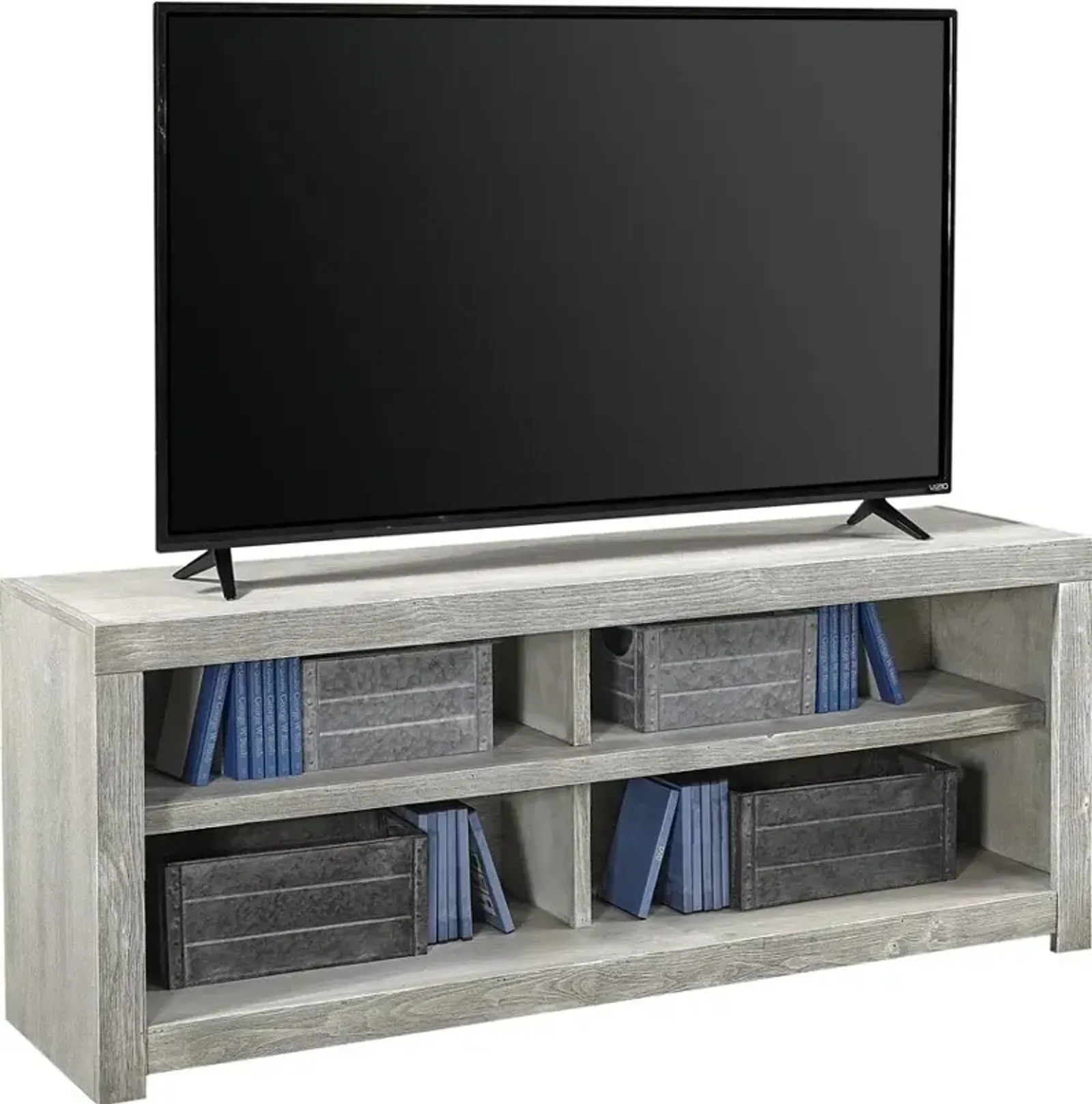 Aspenhome Avery Loft Ghost Black 60 Inch Open TV Stand Console